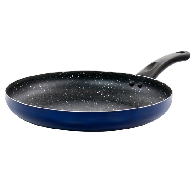 GIBSON OVERSEAS INC. 995117280M Oster Luneta Aluminum Non-Stick Frying Pan, 11-1/2in, Blue GIBSON OVERSEAS INC. 995117280M Oster Luneta Aluminum Non-Stick Frying Pan, 11-1/2in, Blue