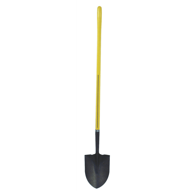 NUPLA CORP 72016 Nupla Ergo Power Round Point Shovel, 11-1/2 in x 9 in Blade, 48 in Fiberglass Straight Handle