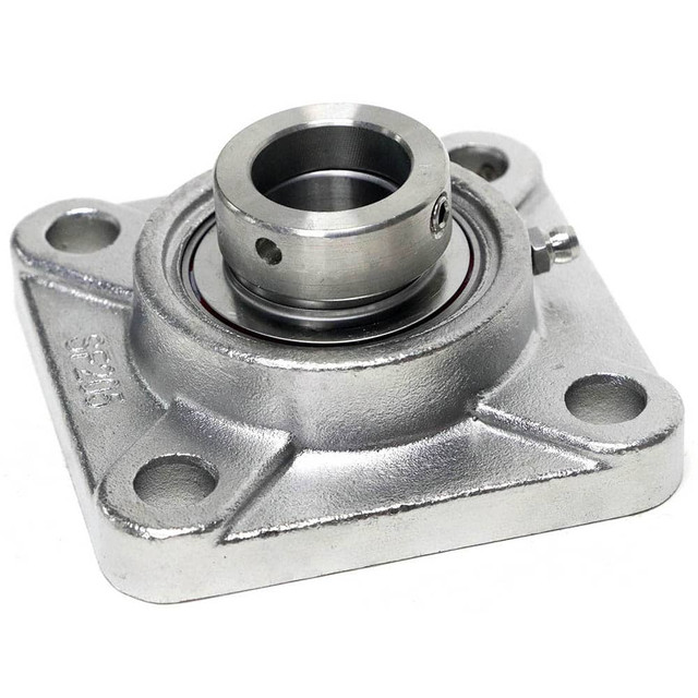 Shuster 06156461 SNASF207-23, 1-7/16" ID, 4-5/8" OAL x 4-5/8" OAH, 4-Bolt Flange Bearing