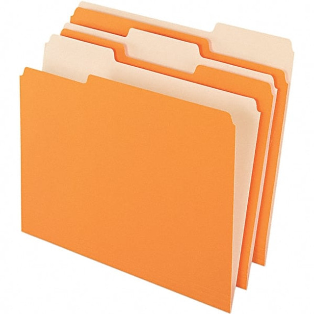 Pendaflex PFX15213ORA File Folders with Top Tab: Letter, Orange, 100/Pack