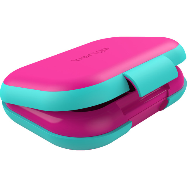 BEAR DOWN CONSULTING BGOCHL-F Bentgo Kids Chill Lunch Box, 2inH x 6-1/2inW x 9inD, Fuchsia/Teal BEAR DOWN CONSULTING BGOCHL-F Bentgo Kids Chill Lunch Box, 2inH x 6-1/2inW x 9inD, Fuchsia/Teal