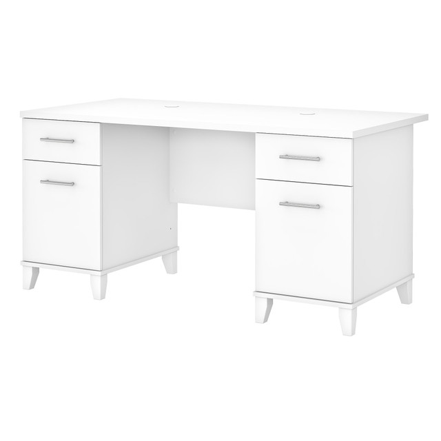 BUSH INDUSTRIES INC. WC81928K Bush Furniture Somerset 60inW Office Computer Desk, White, Standard Delivery BUSH INDUSTRIES INC. WC81928K Bush Furniture Somerset 60inW Office Computer Desk, White, Standard Delivery