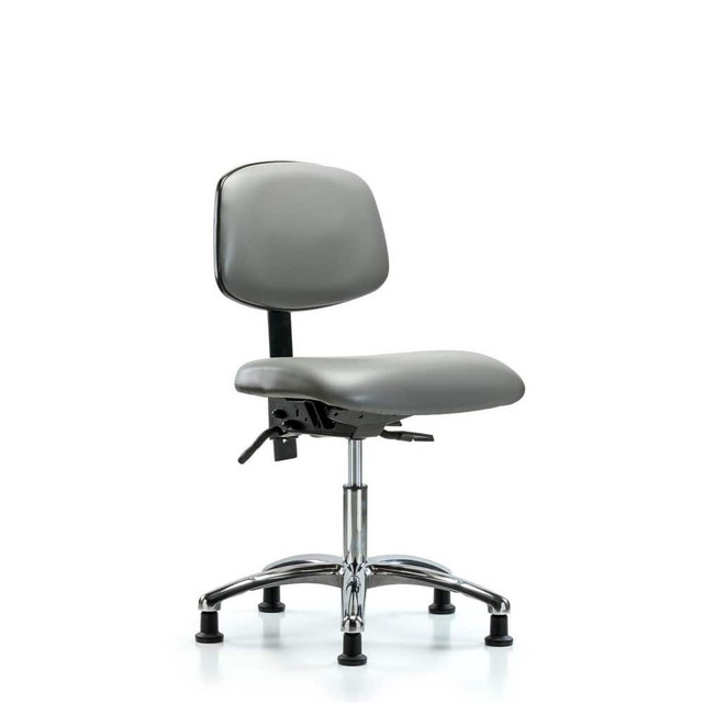 Blue Ridge Ergonomics MSC45442 Task Chair: Vinyl, Sterling