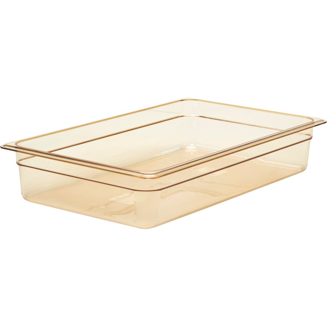 CAMBRO MFG. CO. CAM14HP150. Cambro H-Pan High-Heat GN 1/1 Food Pan, 4inH x 12-3/4inW x 20-7/8inD, Amber, Pack Of 6 Pans