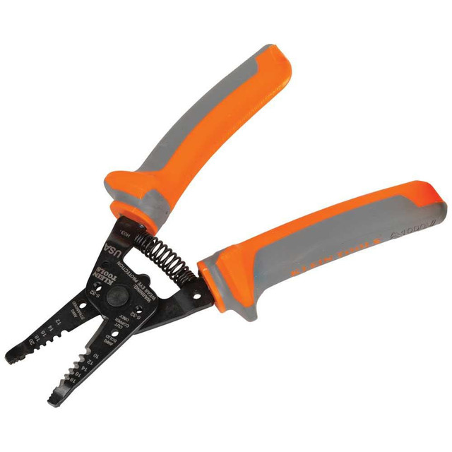 Klein Tools 11055RINS Wire & Cable Strippers; Maximum Capacity: 18 AWG Solid; 20 AWG Stranded ; Type: Insulated ; Minimum Wire Gauge: 10 AWG Solid; 12 AWG Stranded ; Insulated: Yes ; Wire Type: AWG; Stranded; Solid ; Body Material: Steel