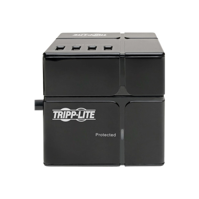 TRIPP LITE TLP366CUBEUSBB  Surge Protector Power Cube 3-Outlet 6 USB-A 7.2A 6ft Cord Black 540 Joules - Surge protector - 15 A - AC 120 V - 1800 Watt - output connectors: 3 - 6 ft cord - black