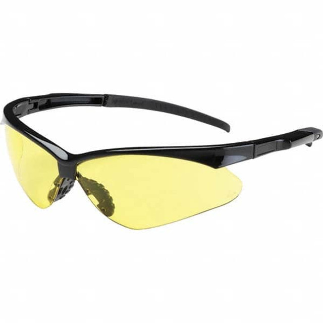 Bouton. 250-28-0009 Safety Glass: Scratch-Resistant, Amber Lenses, Frameless, UV Protection