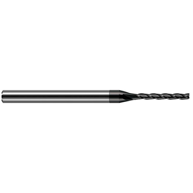 Harvey Tool 12760-C4 Square End Mill: 1/16'' Dia, 1/2'' LOC, 1/8'' Shank Dia, 2-1/2'' OAL, 3 Flutes, Solid Carbide