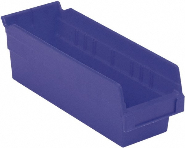 LEWISBins+ SB124-4SE Blu Plastic Hopper Shelf Bin: Blue