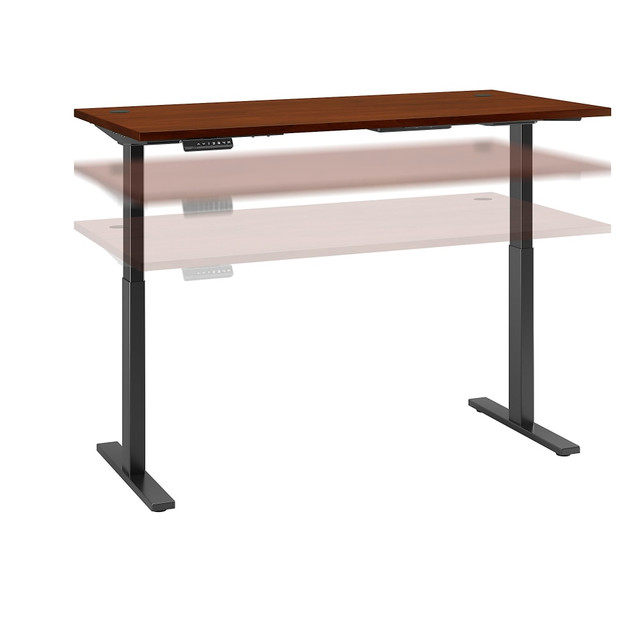 BUSH INDUSTRIES INC. M6S7230HCBK Bush Business Furniture Move 60 Series Electric 72inW x 30inD Height Adjustable Standing Desk, Hansen Cherry/Black Base, Standard Delivery