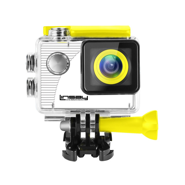 LINSAY X5000AY  Kids Funny 5.0-Megapixel Action Camera, Yellow, X5000AY