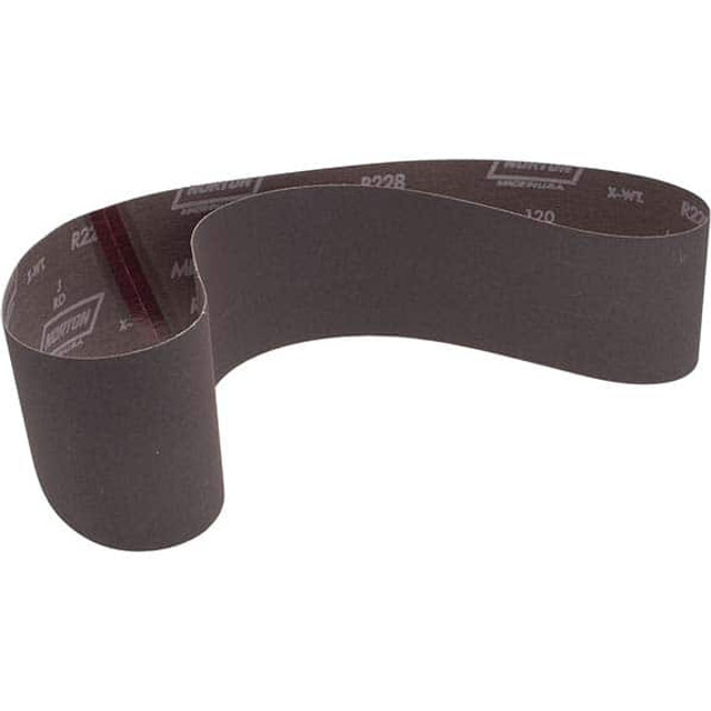 Norton 78072766417 Abrasive Belt: 4" Wide, 48" Long, 120 Grit, Aluminum Oxide