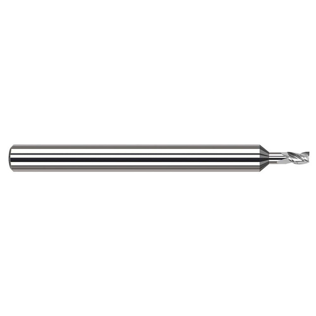 Harvey Tool 47865 Square End Mill: 0.065'' Dia, 0.097'' LOC, 1/8'' Shank Dia, 2-1/2'' OAL, 3 Flutes, Solid Carbide