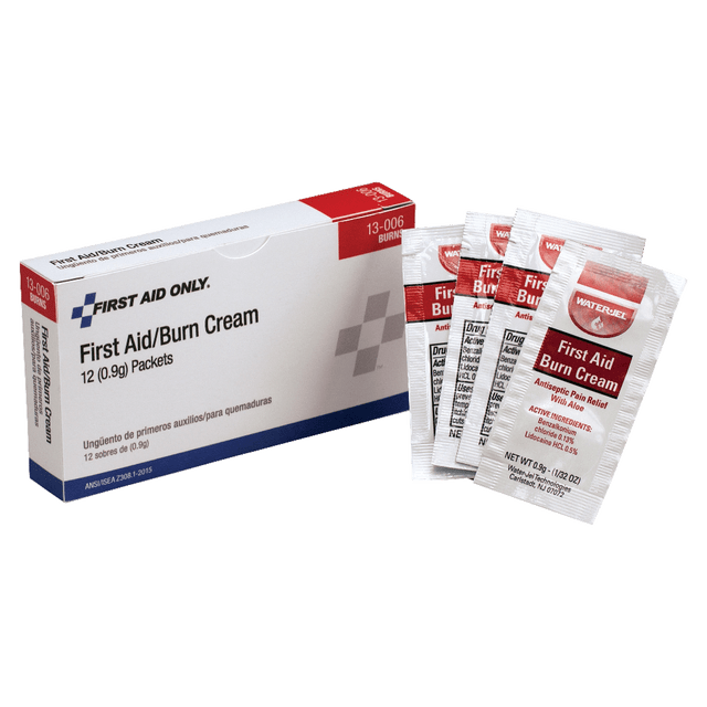 PAC KIT SAFETY EQUIPMENT CO. 13-006 First Aid Only Burn Cream Packets, Box Of 12