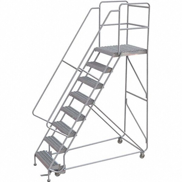 TRI-ARC WLAR108245-D5 Aluminum Rolling Ladder: 8 Step