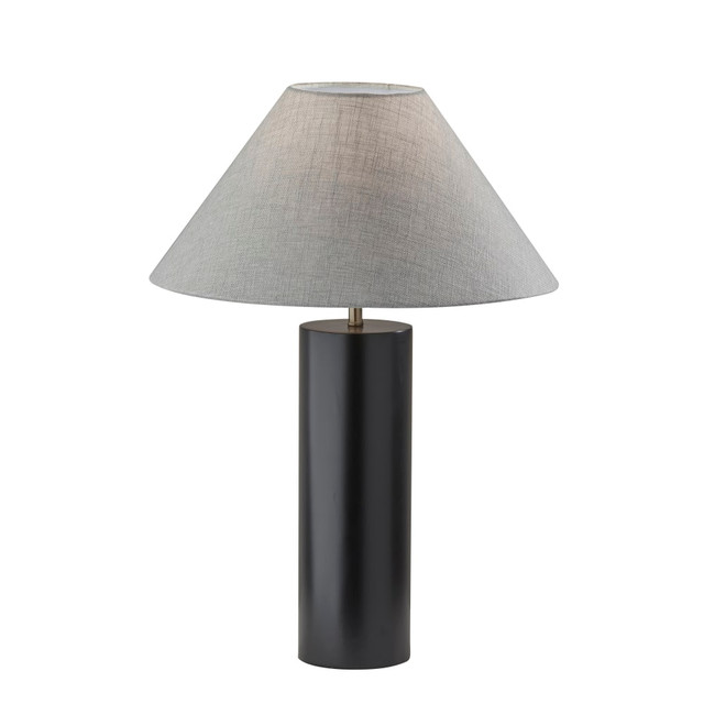 ADESSO INC 1509-01 Adesso Martin Table Lamp, 25-1/2inH, Light Gray Shade/Black Base