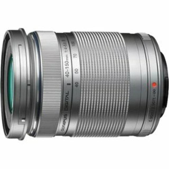 OLYMPUS IMAGING CORPORATION V315030SU000 Olympus M.ZUIKO DIGITAL - 40 mm to 150 mm - f/22 - f/5.6 - Telephoto Zoom Lens for Micro Four Thirds - 58 mm Attachment - 0.16x Magnification - 3.8x Optical Zoom - 2.5in Diameter - Silver