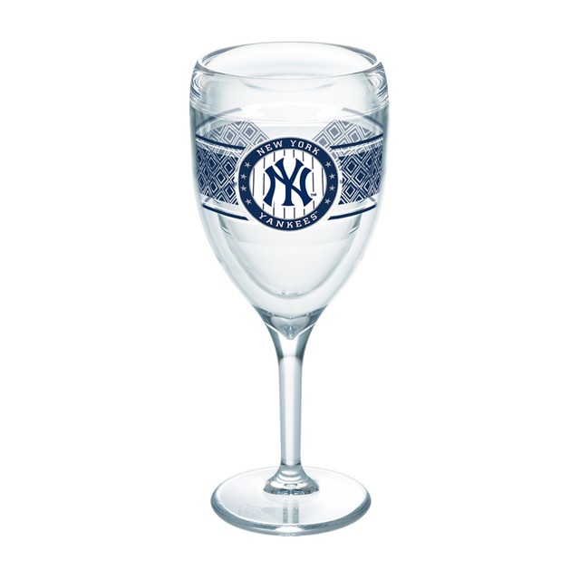 TERVIS TUMBLER COMPANY 01249449 Tervis MLB Select Wine Glass, 9 Oz, New York Yankees