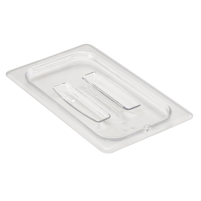 CAMBRO MFG. CO. 40CWCH135 Cambro Camwear 1/4 Food Pan Lids With Handles, Clear, Set Of 6 Lids