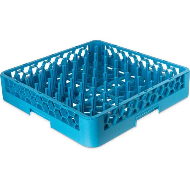 CARLISLE SANITARY MAINTENANCE PRODUCTS RTP14 OptiClean Tall Peg Plate And Tray Rack, 19 7/8inH x 19 7/8inW x 4inD, Blue