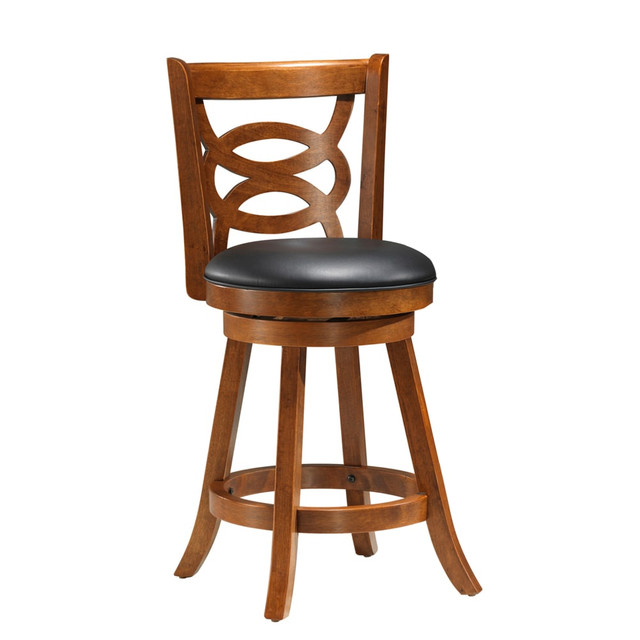 MONARCH PRODUCTS I 1252 Monarch Specialties Wood Bar Stools, 39inH, Black/Oak, Set Of 2 Stools