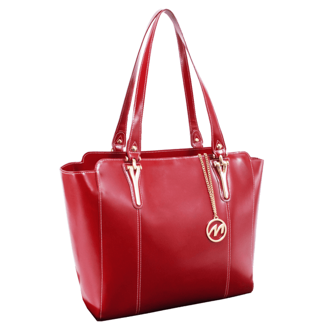 MCKLEIN COMPANY, LLC 97516 McKleinUSA M Series ALICIA Leather Shoulder Tote, 14inH x 6inW x 13inD, Red MCKLEIN COMPANY, LLC 97516 McKleinUSA M Series ALICIA Leather Shoulder Tote, 14inH x 6inW x 13inD, Red