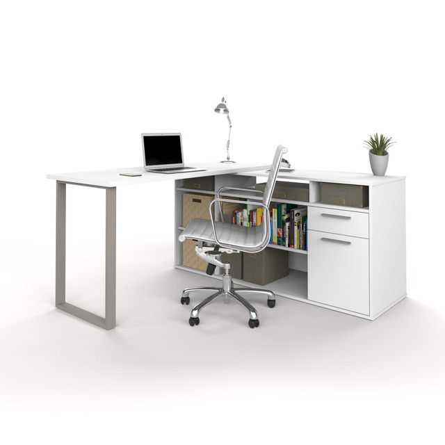 BESTAR INC. Bestar 29420-17  Solay 60inW L-Shaped Corner Desk, White