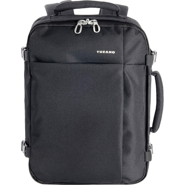 TUCANO USA INC BKTUG-M-BK Tucano Tug&ograve; Carrying Case (Backpack) for 15.6in Notebook - Black - Water Resistant - Shoulder Strap, Handle, Chest Strap, Trolley Strap - 5.28 gal Volume Capacity