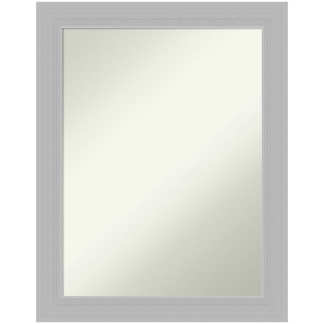 UNIEK INC. A42705545598 Amanti Art Non-Beveled Rectangle Framed Bathroom Wall Mirror, 28in x 22in, Brushed Sterling Silver