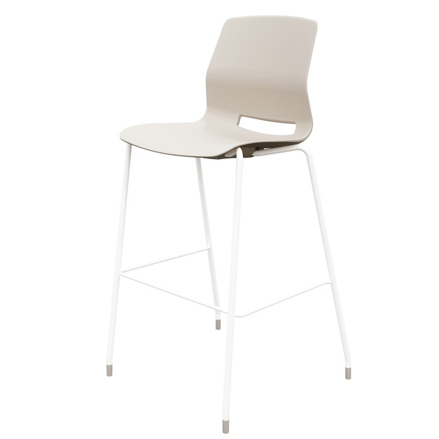 KENTUCKIANA FOAM INC 2700BR-WH-45 KFI Studios Imme Stacking Bar Stool, 44ft"H, Moonbeam/White