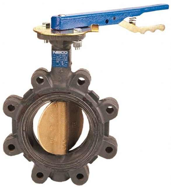 NIBCO NLG200K Manual Lug Butterfly Valve: 6" Pipe, Lever Handle