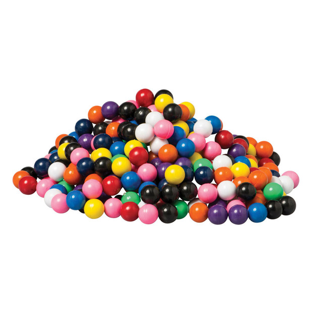 DOWLING MAGNETS DO-736710  Solid Magnet Marbles, 5/8in, Assorted, Pack Of 400 Marbles