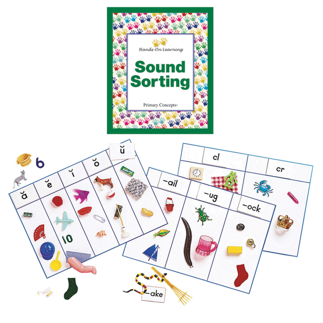 PRIMARY CONCEPTS, INC. PC-1042 Primary Concepts Sound Sorting With Objects, Word Families, Pre-K To Grade 2