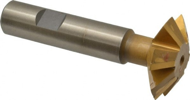 Whitney Tool Co. 35107 Double Angle Milling Cutter: 60 &deg;, 1-1/2" Cut Dia, 1/2" Cut Width, 5/8" Shank Dia, Carbide Tipped