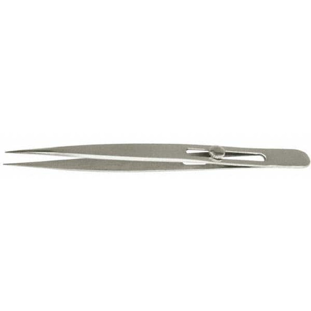 Value Collection 11034-SA Assembly Tweezer: Stainless Steel, Slide Locking & Sharp Point Tip, 4-3/4" OAL