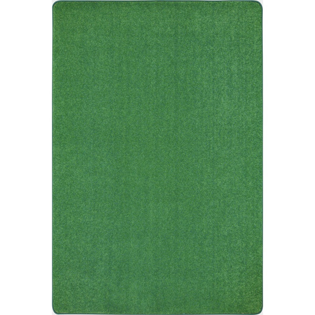 JOY CARPETS & CO. 623Q-02 Joy Carpets Kid Essentials Solid Color Rectangle Area Rug, Just Kidding, 6ft x 9ft, Grass Green