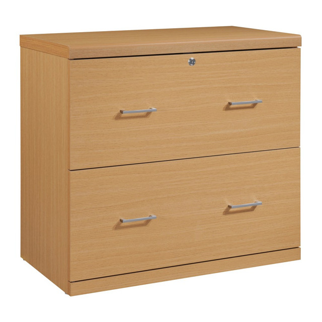 OFFICE STAR PRODUCTS ALP2828LF-NT Office Star Alpine 30inW x 17inD Lateral 2-Drawer File Cabinet With Lockdowel Fastening System, Natural