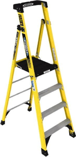 Werner PD7304 4-Step Fiberglass Step Ladder: Type IAA, 4' High