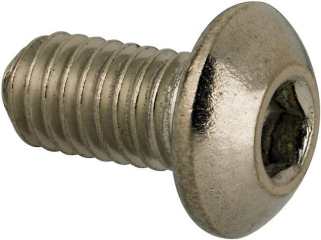 Value Collection 063051PS Button Socket Cap Screw: #10-32 x 3/8, Stainless Steel, Uncoated