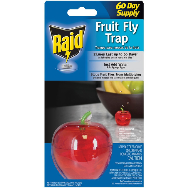 PIC CORPORATION FFTA-RAID Raid Apple Fruit Fly Trap, 1.6 Oz PIC CORPORATION FFTA-RAID Raid Apple Fruit Fly Trap, 1.6 Oz