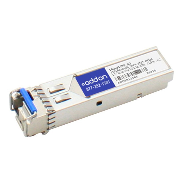 ADD-ON COMPUTER PERIPHERALS, INC. 100-03499-AO AddOn - SFP+ transceiver module (equivalent to: Calix 100-03499) - 10GbE - 10GBase-BX - LC single-mode - up to 6.2 miles - 1270 (TX) / 1330 (RX) nm