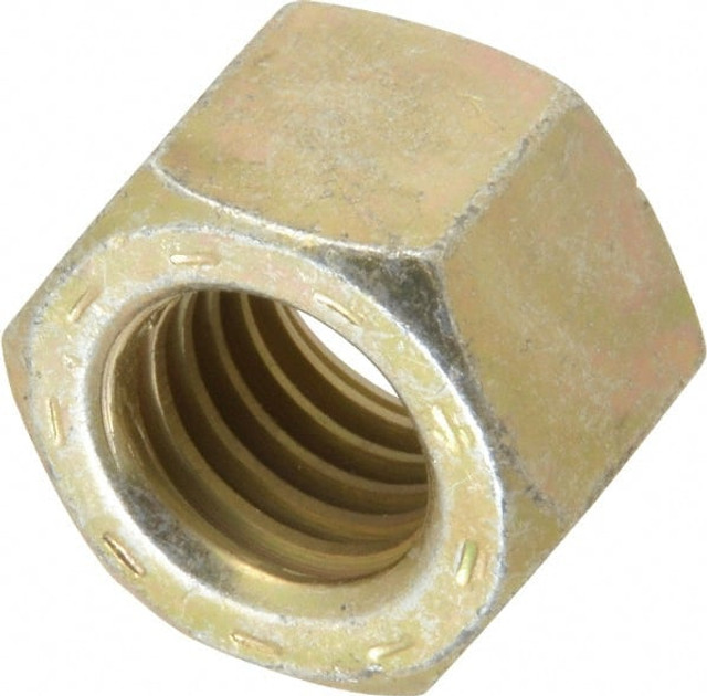 Value Collection 444014BR Hex Nut: 5/8-11, Grade L9 Steel, Zinc Yellow Dichromate Cad & Waxed Finish