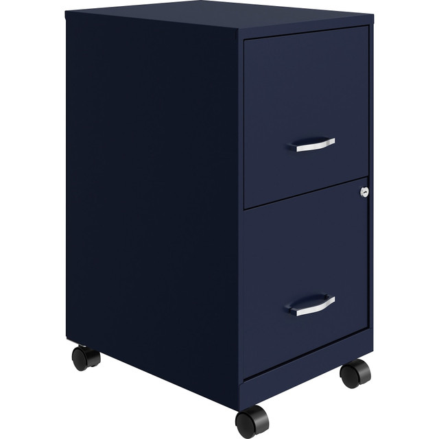 LORELL LYS VF218AMNY Lorell SOHO 18inD Vertical 2-Drawer Mobile File Cabinet, Navy