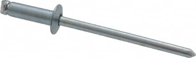 RivetKing. SBS44/P500 Open End Blind Rivet: Size 44, Dome Head, Steel Body, Steel Mandrel