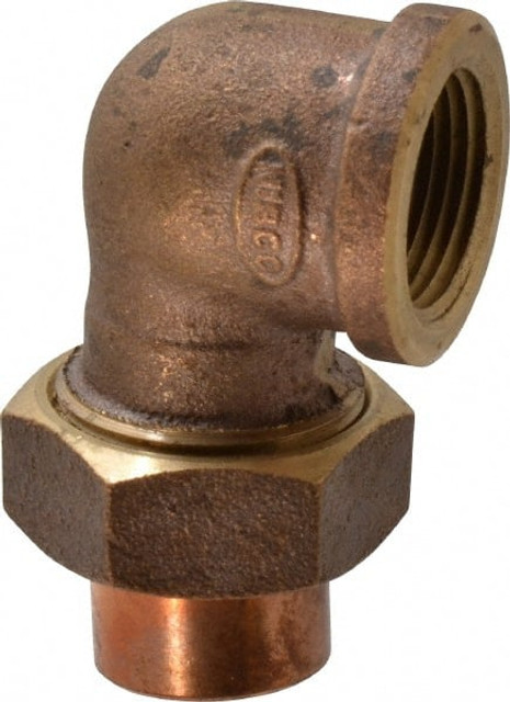 NIBCO B068600 Cast Copper Pipe 90 ° Union Elbow: 3/4" Fitting, C x F, Pressure Fitting