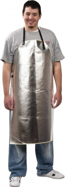 Steel Grip ATH 125-39 Bib Apron: 24 x 39", Aluminized Thermonol