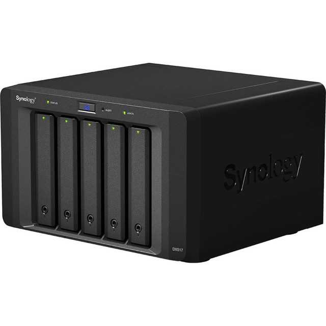 SYNOLOGY AMERICA CORP. Synology DX517  DX517 Drive Enclosure - eSATA Host Interface External - 5 x HDD Supported - 5 x Total Bay - 5 x 2.5in/3.5in Bay