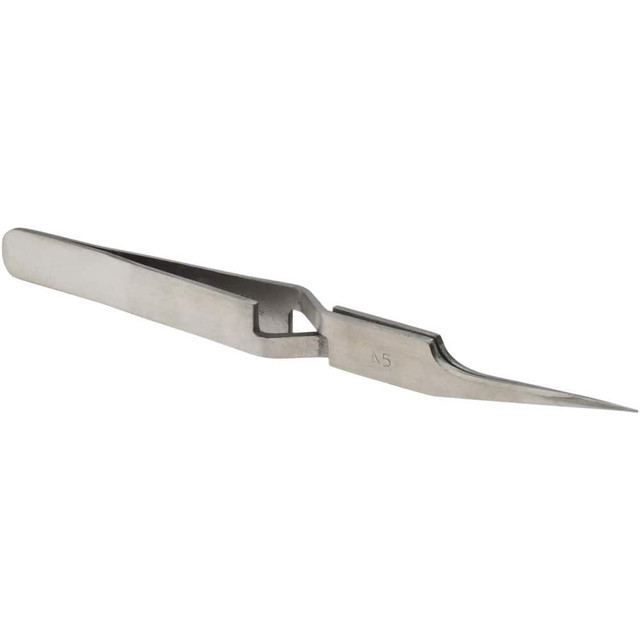 Value Collection 10475A-SS Reverse Action Tweezer: N5A, Long Fine Offset Point Tip, 4-3/4" OAL