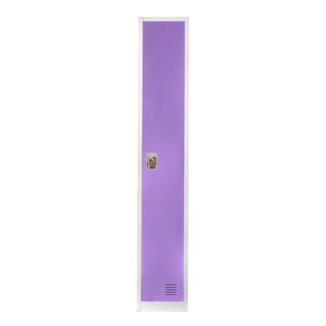 ADIR CORP. ADI629-201-PUR Alpine AdirOffice 1-Tier Steel Locker, 72inH x 12inW x 12inD, Purple