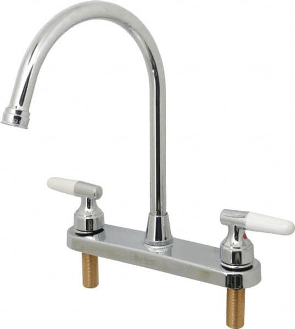 Value Collection 229-005 Kitchen & Bar Faucets; Type: Kitchen ; Style: With Spray ; Mount: Deck Plate ; Design: Two Handle ; Handle Type: Lever ; Spout Type: High Arc